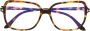 Tom Ford Bruin Havana Optisch Montuur Stijlvol Ontwerp Brown Dames - Thumbnail 1