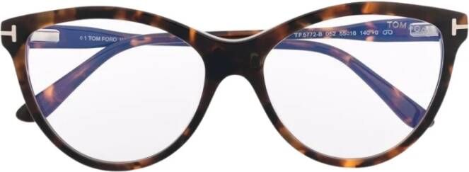 Tom Ford Ft5772B 052 Clip Optical Frame Bruin Dames