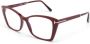 Tom Ford Blauw Blok Brillenmontuur Red Unisex - Thumbnail 1