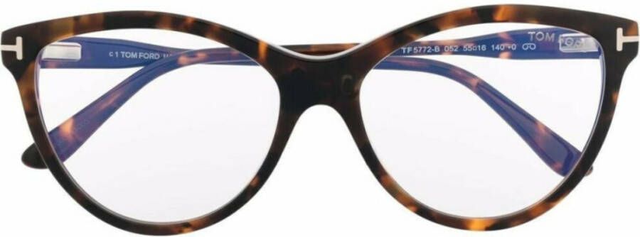 Tom Ford Ft5772B 052 Clip Optical Frame Bruin Dames