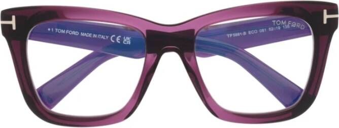 Tom Ford Stijlvolle Ft5881-B Zonnebril Purple Unisex