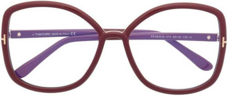 Tom Ford Verhoog je uitstraling met stijlvolle Ft5845-B bril Red Unisex