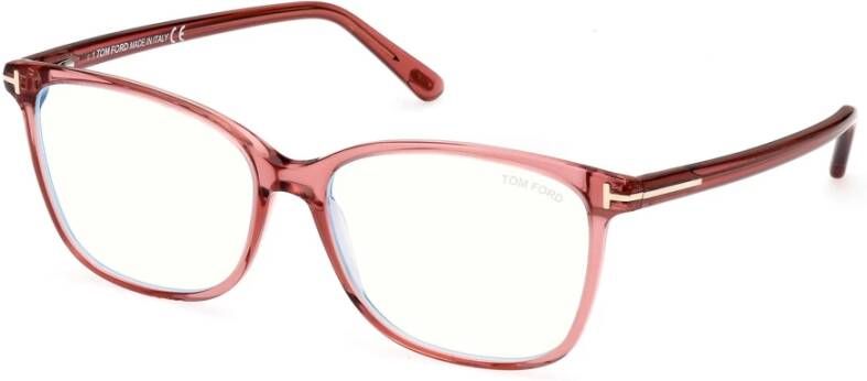 Tom Ford Blauw Blok Brillenmontuur FT 5842-B Pink Dames