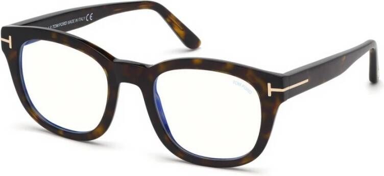 Tom Ford Gouden Metalen en Acetaat Bril Zwart Dames