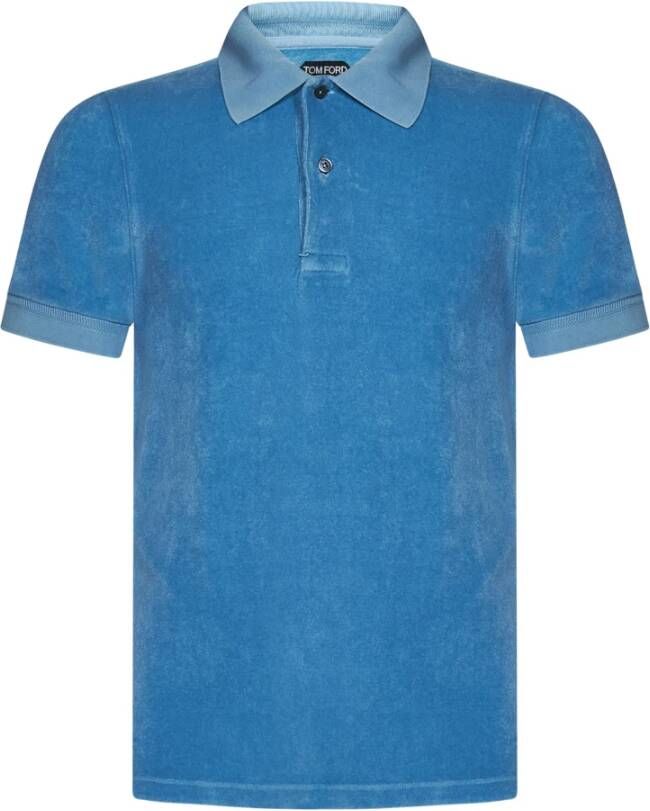 Tom Ford Heldere Blauwe Aqua T-Shirt Herenmode Upgrade Blauw Heren