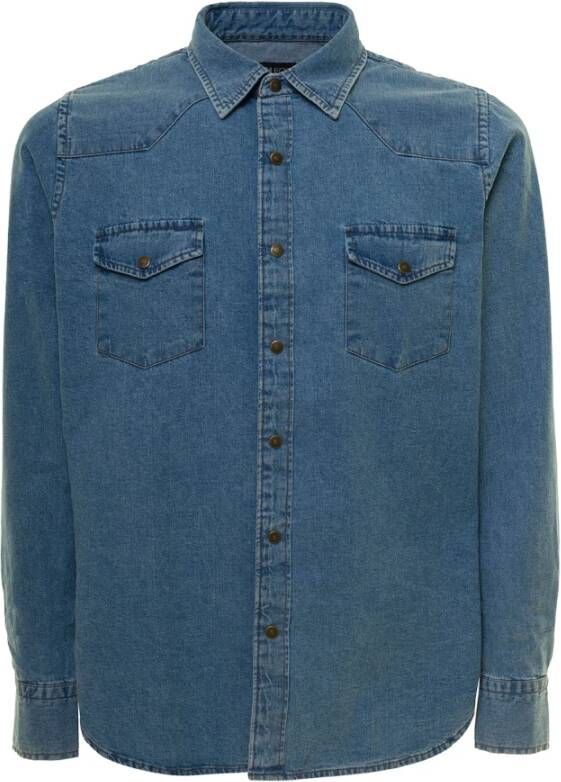 Tom Ford Klassiek Denim Overhemd voor Heren Blauw Heren