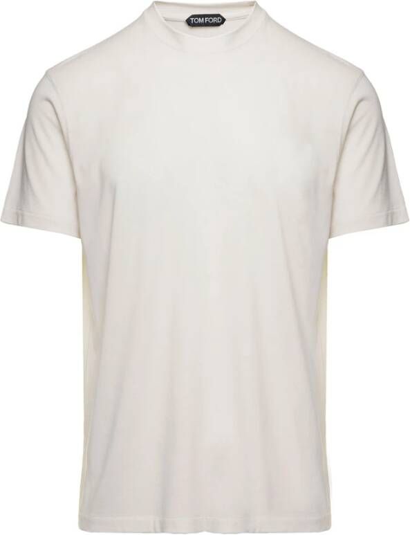Tom Ford Klassiek Wit Crewneck T-shirt voor Heren White Heren