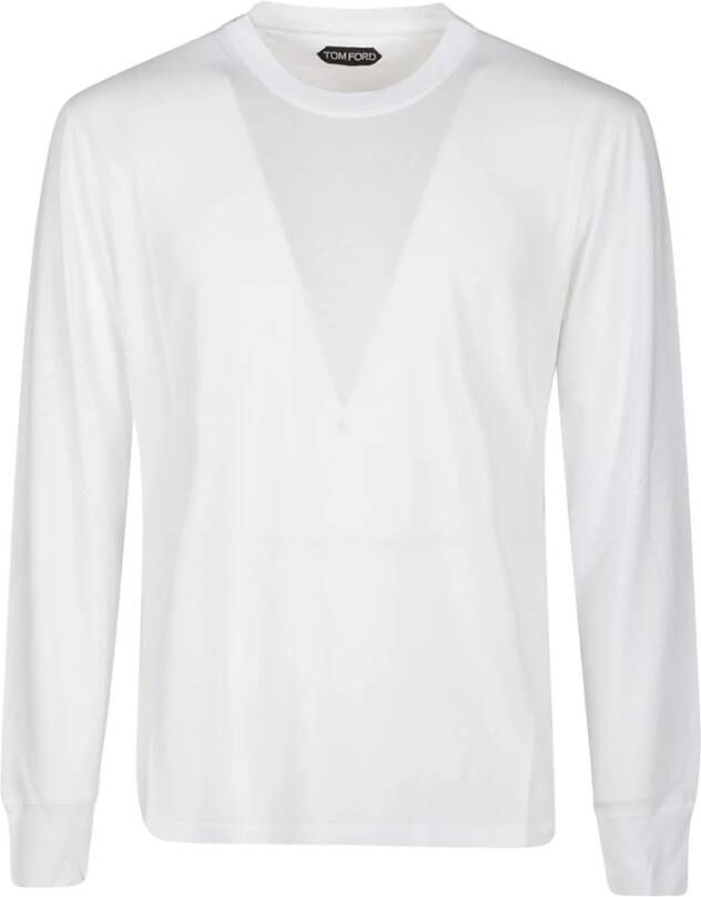 Tom Ford Klassiek Wit Langarm T-Shirt White Heren