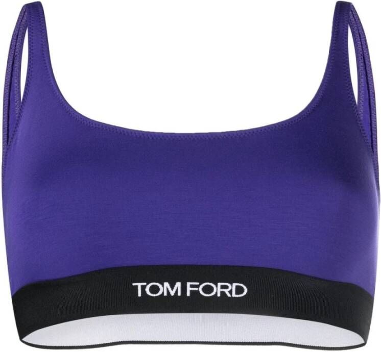 Tom Ford Kobalt Paarse Mouwloze Bh Purple Dames