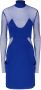 Tom Ford Kobaltblauwe Illusie Mesh Panel Minijurk Blauw Dames - Thumbnail 1