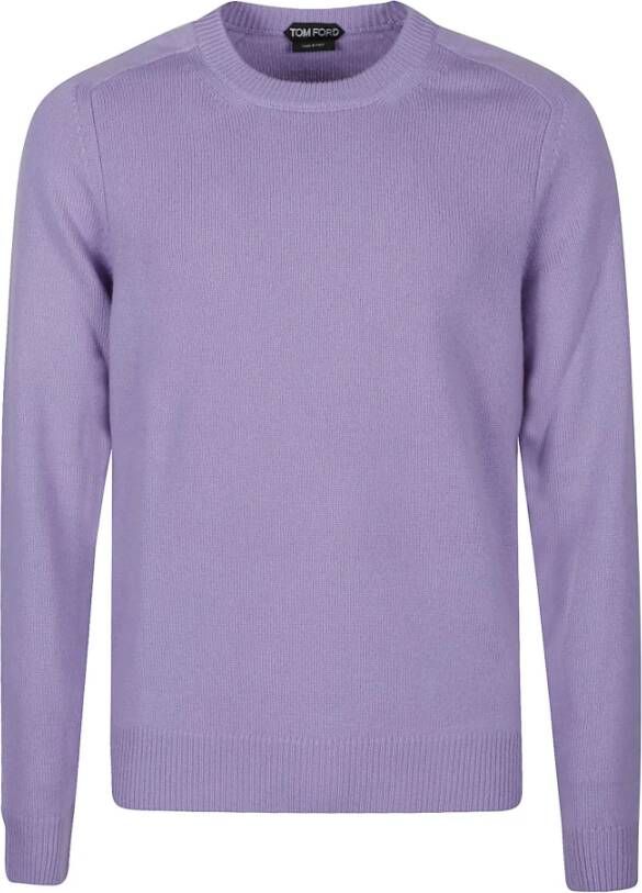 Tom Ford Lavendel Cashmere Saddle Sweater Purple Heren