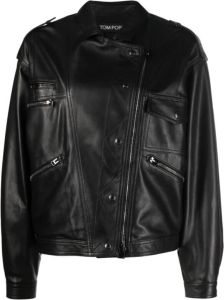 Tom Ford Leather Jackets Zwart Dames