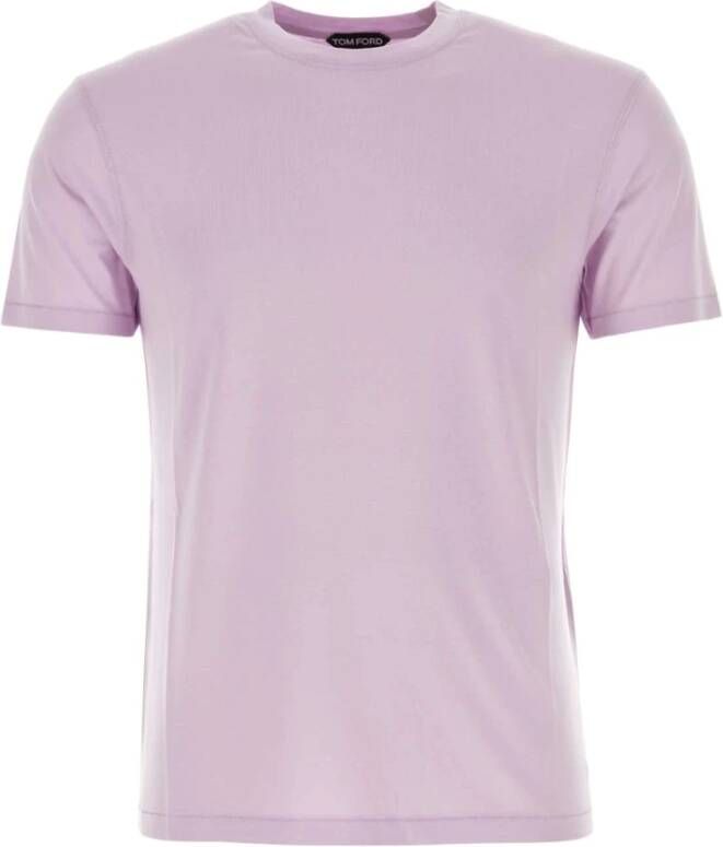 Tom Ford Lila Lyocell Blend T-shirt Purple Heren