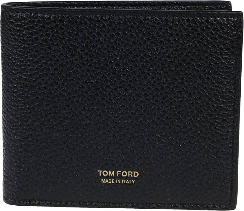 Tom Ford Logo gedrukte bifold -portemonnee Zwart Heren