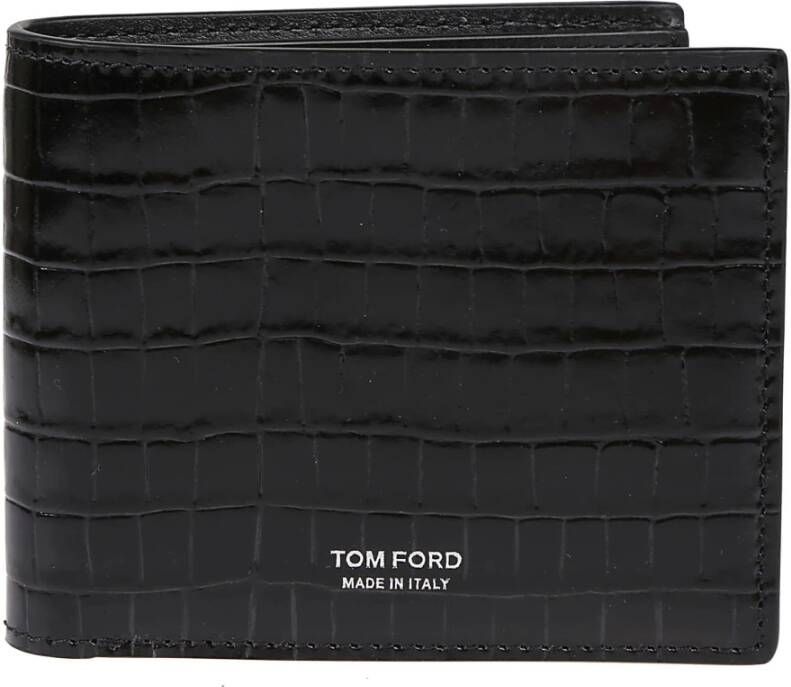 Tom Ford Luxe Croc Portemonnee Zwart Heren