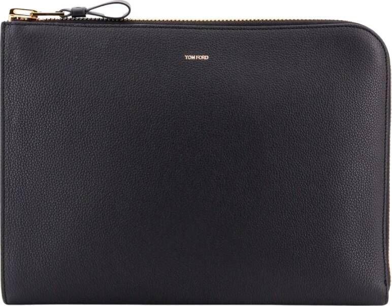 Tom Ford Luxe Leren Documentenkoffer Zwart Heren
