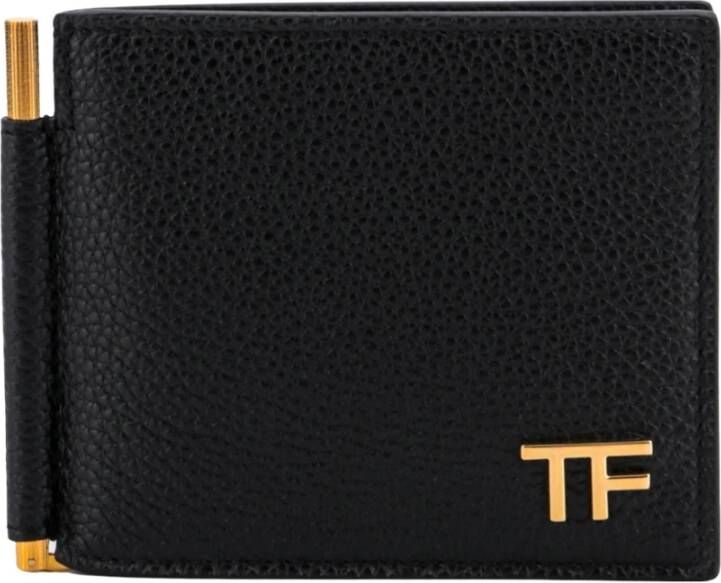 Tom Ford Luxe Leren Kaarthouder Zwart Aw23 Zwart Heren