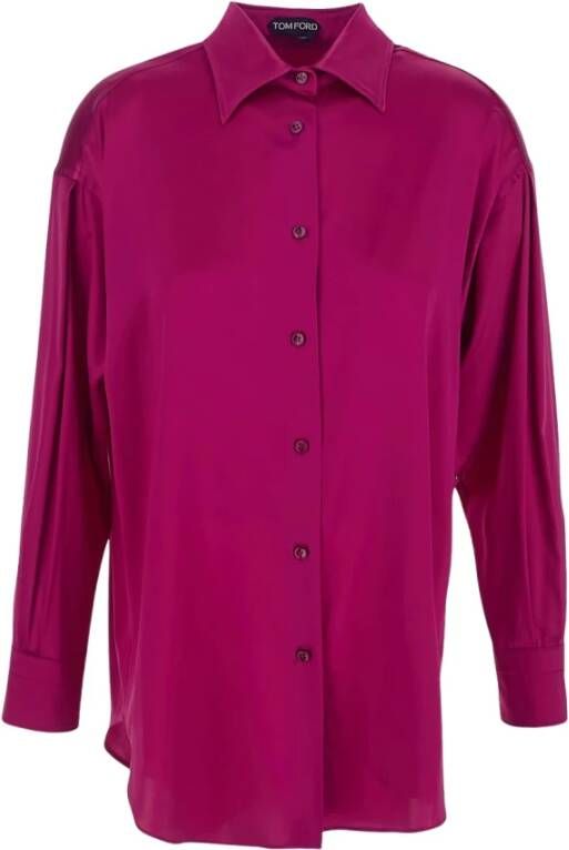 Tom Ford Luxe Zijden Shirt Roze Dames