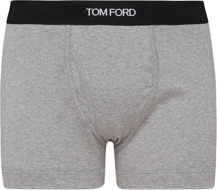 Tom Ford Melange grijze stretch katoenen bokserset Grijs Heren