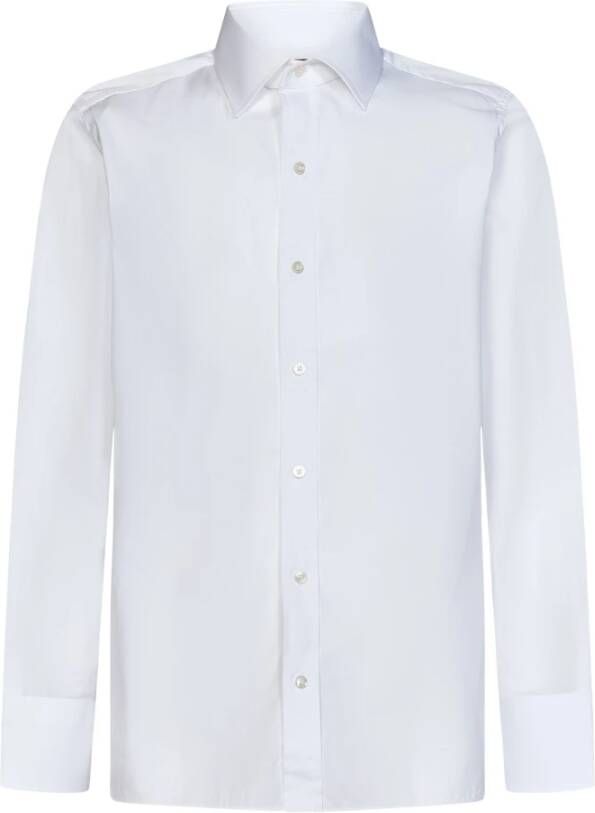 Tom Ford Men s kleding shirts witte Ss23 Wit Heren