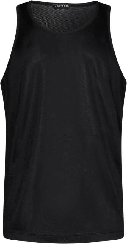 Tom Ford Men s kleding t-shirts Polos Black Ss23 Zwart Heren