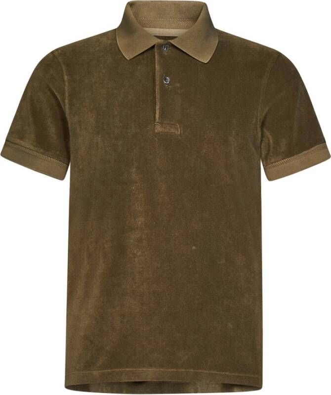 Tom Ford Men s kleding t-shirts Polos Green Ss23 Groen Heren