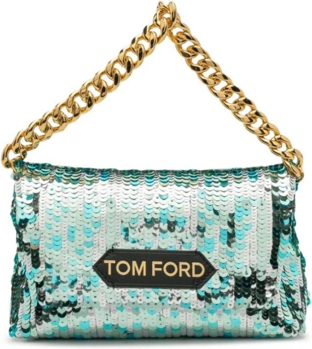 Tom Ford Pailletten Ketting Mini Handtas Green Dames