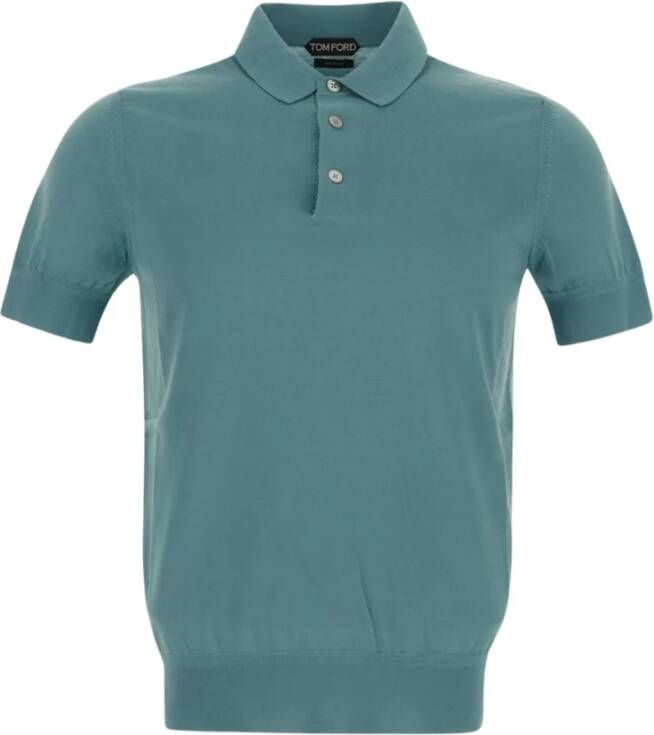 Tom Ford Polo Shirts Blauw Heren