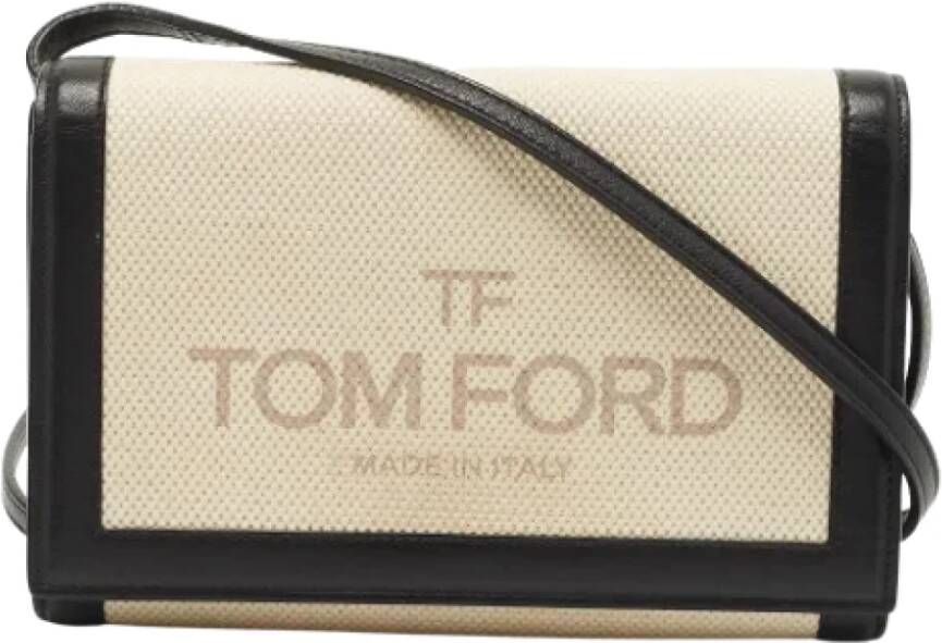 Tom Ford Pre-owned Canvas wallets Zwart Dames