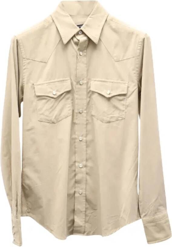 Tom Ford Pre-owned Cotton tops Beige Dames