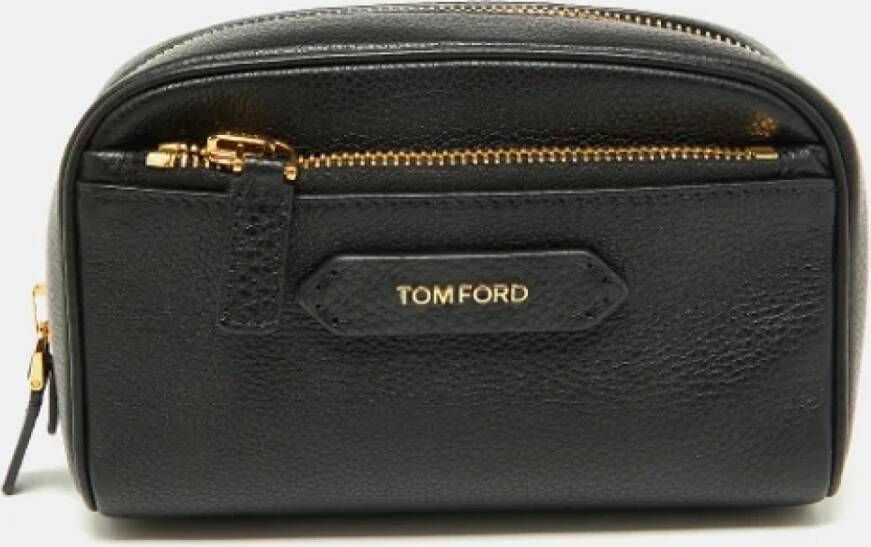 Tom Ford Pre-owned Leather clutches Zwart Dames