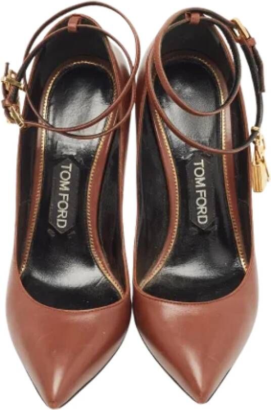 Tom Ford Pre-owned Leather heels Bruin Dames