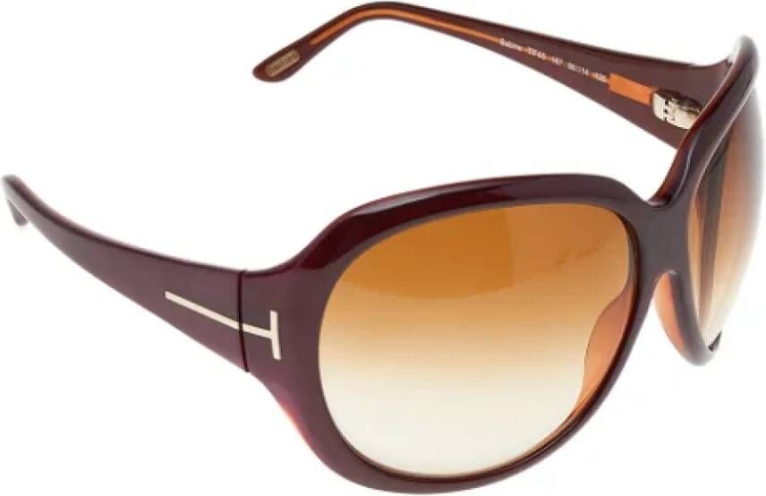 Tom Ford Pre-owned Acetate sunglasses Bruin Dames