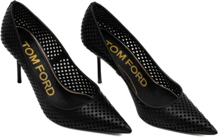 Tom Ford Pre-owned Black Perforated Leather Pumps Zwart Dames