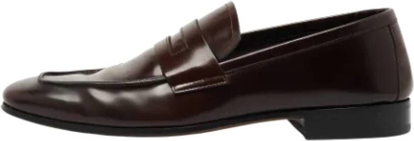 Tom Ford Pre-owned Leather flats Bruin Dames