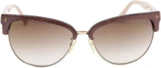 Tom Ford Pre-owned Plastic sunglasses Bruin Dames