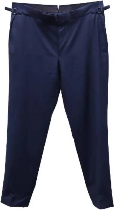 Tom Ford Pre-owned Wool bottoms Blauw Dames