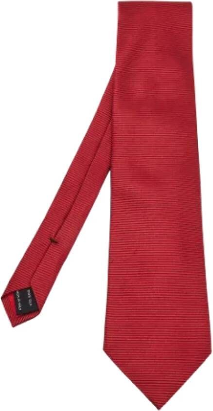 Tom Ford Pre-owned Silk scarves Rood Heren