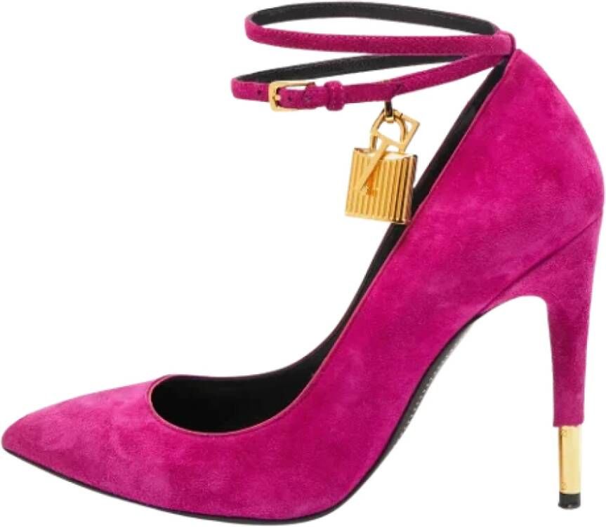 Tom Ford Pre-owned Suede heels Purple Dames