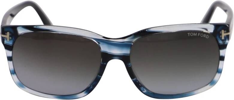 Tom Ford Pre-owned Tom Ford Barbara Square Sunglasses in Striped Blue Acetate Blauw Dames