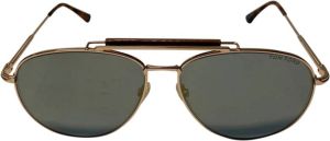 Tom Ford Pre-owned Tom Ford Sean Tf536 Sungles in Blue Metal Blauw Dames