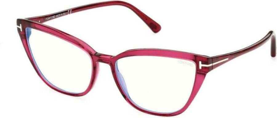 Tom Ford Rode Acetaat Cat Eye Bril Rood Dames