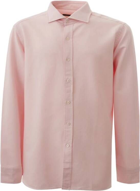 Tom Ford Roze Lange Mouwen Regular Fit Overhemd Roze Heren