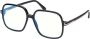 Tom Ford Stijlvolle Blue Block Brillenmontuur Black Dames - Thumbnail 1