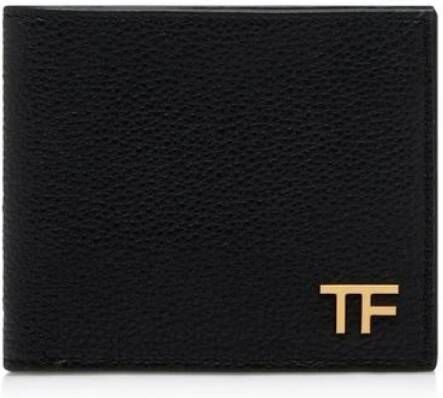 Tom Ford Stijlvolle Leren Portemonnees en Kaarthouders Black Heren