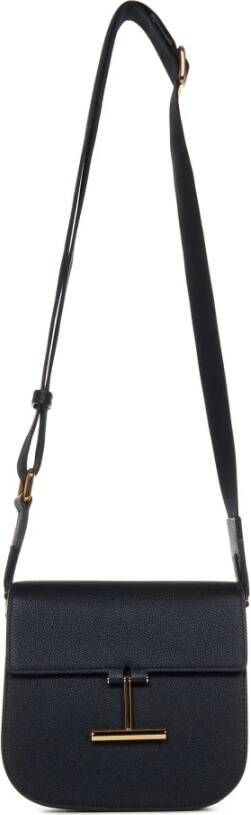 Tom Ford Stijlvolle Zwarte Messenger Tas voor Vrouwen Zwart Dames
