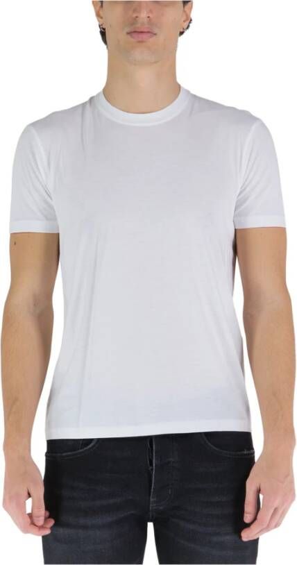 Tom Ford Witte Ribgebreide T-shirts en Polos White Heren