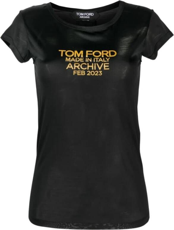 Tom Ford Zwarte Topkleding voor Dames Aw23 Black Dames