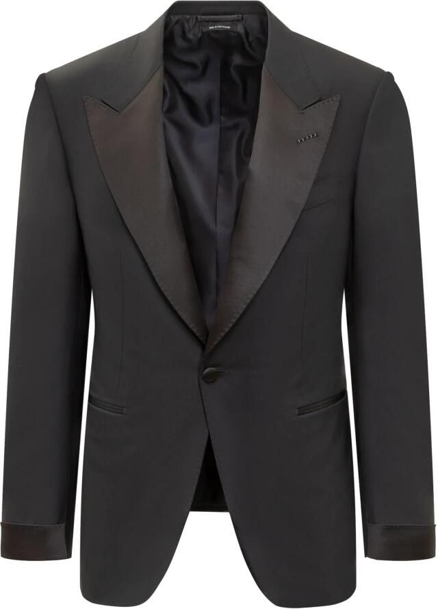 Tom Ford Zwarte Single-Breasted Blazer Black Heren