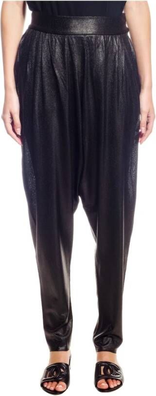 Tom Ford Hoge Taille Glanzende Broek Zwart Dames